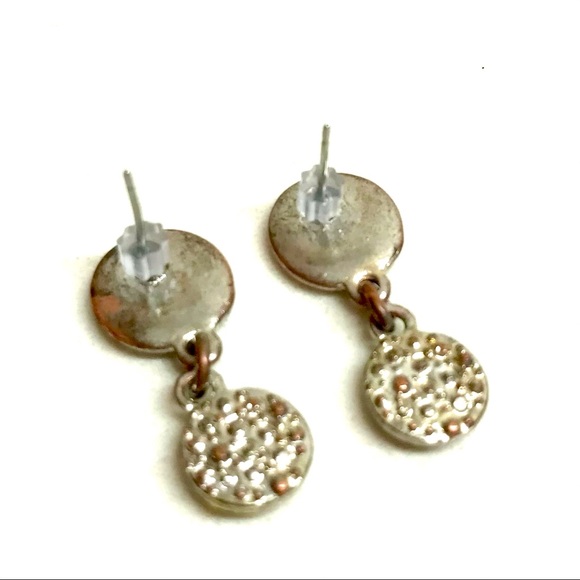 Silver-toned bling drop earrings - Picture 4 of 7